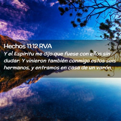 Picture 02 - Hechos 11:12 RVA - Y el Espíritu me dijo que fuese con ellos sin - Bible Verse Picture