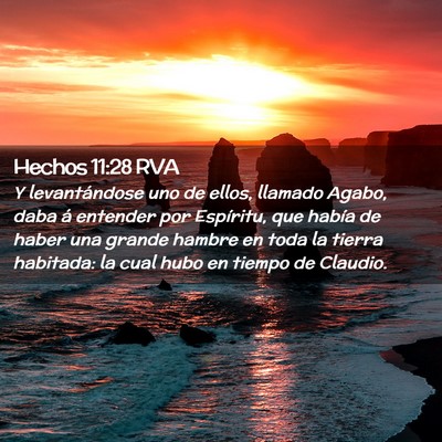 Picture 02 - Hechos 11:28 RVA - Y levantándose uno de ellos, llamado Agabo, daba - Bible Verse Picture