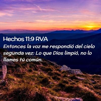 Picture 02 - Hechos 11:9 RVA - Entonces la voz me respondió del cielo segunda - Bible Verse Picture