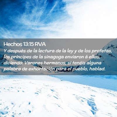 Picture 02 - Hechos 13:15 RVA - Y después de la lectura de la ley y de los - Bible Verse Picture