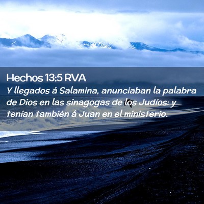 Picture 02 - Hechos 13:5 RVA - Y llegados á Salamina, anunciaban la palabra de - Bible Verse Picture