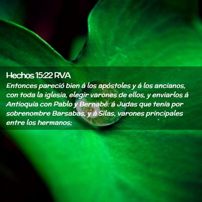 Picture 02 - Hechos 15:22 RVA - Entonces pareció bien á los apóstoles y á los - Bible Verse Picture