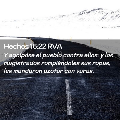 Picture 02 - Hechos 16:22 RVA - Y agolpóse el pueblo contra ellos: y los - Bible Verse Picture