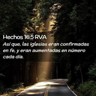 Picture 02 - Hechos 16:5 RVA - Así que, las iglesias eran confirmadas en fe, y - Bible Verse Picture