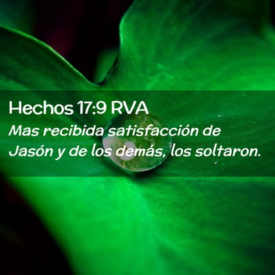 Picture 02 - Hechos 17:9 RVA - Mas recibida satisfacción de Jasón y de los - Bible Verse Picture