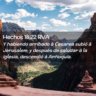 Picture 02 - Hechos 18:22 RVA - Y habiendo arribado á Cesarea subió á - Bible Verse Picture