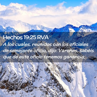 Picture 02 - Hechos 19:25 RVA - A los cuales, reunidos con los oficiales de - Bible Verse Picture