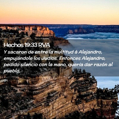 Picture 02 - Hechos 19:33 RVA - Y sacaron de entre la multitud á Alejandro, - Bible Verse Picture