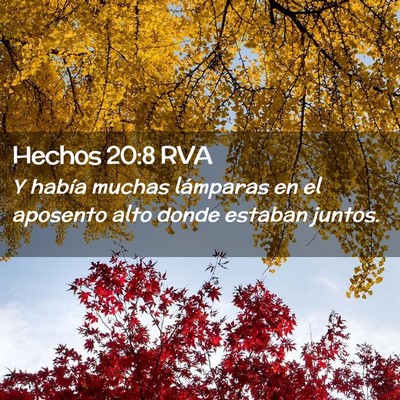 Picture 02 - Hechos 20:8 RVA - Y había muchas lámparas en el aposento alto - Bible Verse Picture