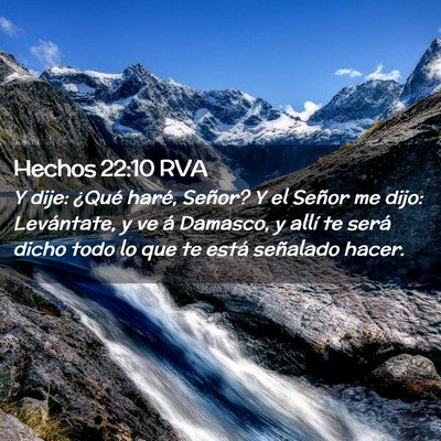 Picture 02 - Hechos 22:10 RVA - Y dije: ¿Qué haré, Señor? Y el Señor me - Bible Verse Picture