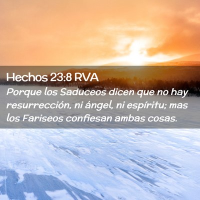Picture 02 - Hechos 23:8 RVA - Porque los Saduceos dicen que no hay - Bible Verse Picture