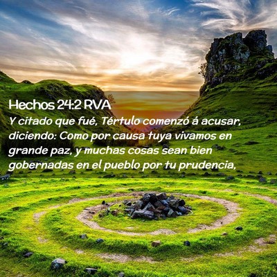 Picture 02 - Hechos 24:2 RVA - Y citado que fué, Tértulo comenzó á acusar, - Bible Verse Picture