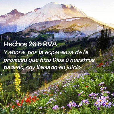Picture 02 - Hechos 26:6 RVA - Y ahora, por la esperanza de la promesa que hizo - Bible Verse Picture