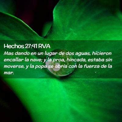 Picture 02 - Hechos 27:41 RVA - Mas dando en un lugar de dos aguas, hicieron - Bible Verse Picture