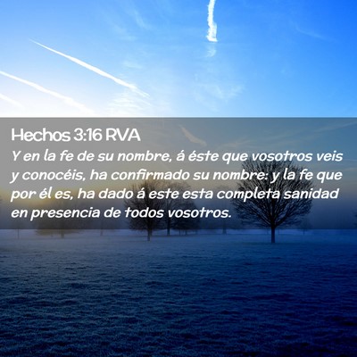 Picture 02 - Hechos 3:16 RVA - Y en la fe de su nombre, á éste que vosotros - Bible Verse Picture