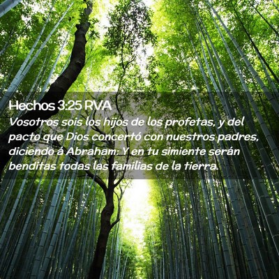 Picture 02 - Hechos 3:25 RVA - Vosotros sois los hijos de los profetas, y del - Bible Verse Picture