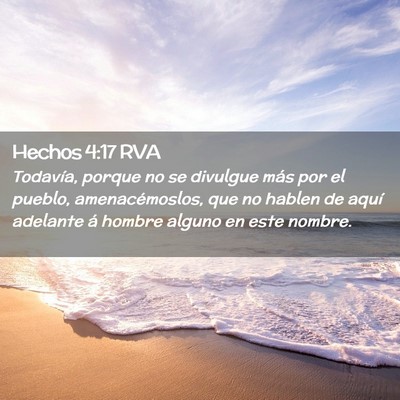 Picture 02 - Hechos 4:17 RVA - Todavía, porque no se divulgue más por el - Bible Verse Picture