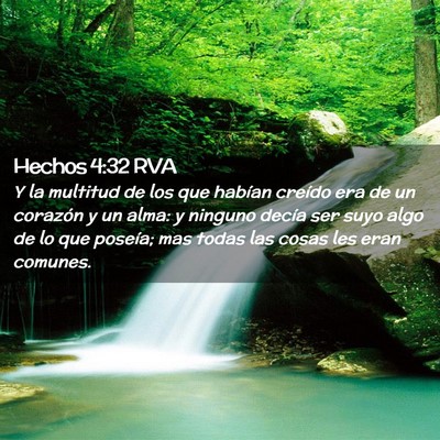 Picture 02 - Hechos 4:32 RVA - Y la multitud de los que habían creído era de - Bible Verse Picture