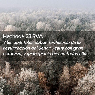 Picture 02 - Hechos 4:33 RVA - Y los apóstoles daban testimonio de la - Bible Verse Picture