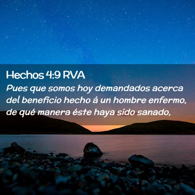 Picture 02 - Hechos 4:9 RVA - Pues que somos hoy demandados acerca del - Bible Verse Picture