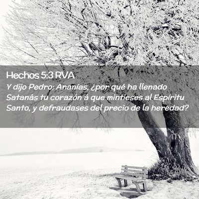 Picture 02 - Hechos 5:3 RVA - Y dijo Pedro: Ananías, ¿por qué ha llenado - Bible Verse Picture