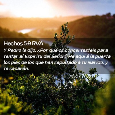 Picture 02 - Hechos 5:9 RVA - Y Pedro le dijo: ¿Por qué os concertasteis para - Bible Verse Picture