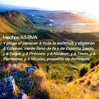 Picture 02 - Hechos 6:5 RVA - Y plugo el parecer á toda la multitud; y - Bible Verse Picture