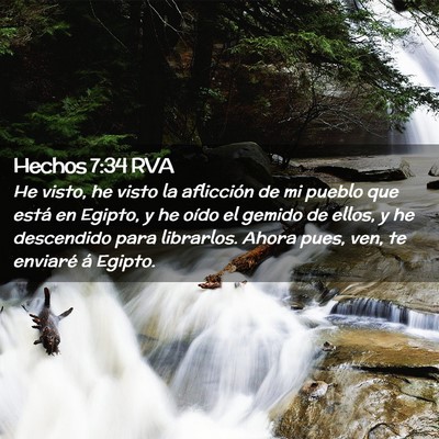 Picture 02 - Hechos 7:34 RVA - He visto, he visto la aflicción de mi pueblo que - Bible Verse Picture