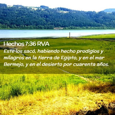 Picture 02 - Hechos 7:36 RVA - Este los sacó, habiendo hecho prodigios y - Bible Verse Picture