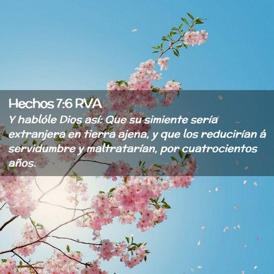 Picture 02 - Hechos 7:6 RVA - Y hablóle Dios así: Que su simiente sería - Bible Verse Picture