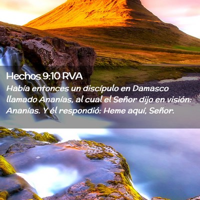 Picture 02 - Hechos 9:10 RVA - Había entonces un discípulo en Damasco llamado - Bible Verse Picture