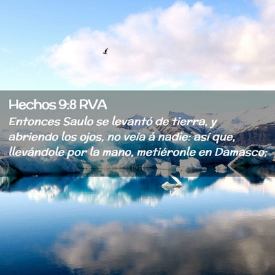 Picture 02 - Hechos 9:8 RVA - Entonces Saulo se levantó de tierra, y abriendo - Bible Verse Picture
