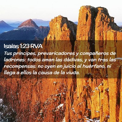 Picture 02 - Isaías 1:23 RVA - Tus príncipes, prevaricadores y compañeros de - Bible Verse Picture