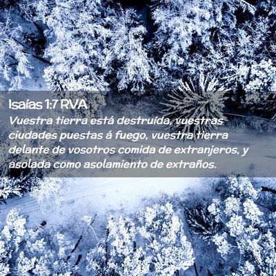 Picture 02 - Isaías 1:7 RVA - Vuestra tierra está destruída, vuestras - Bible Verse Picture