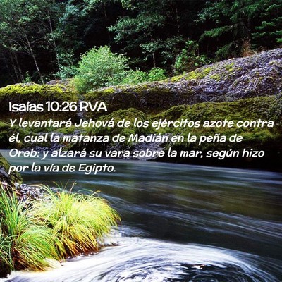 Picture 02 - Isaías 10:26 RVA - Y levantará Jehová de los ejércitos azote - Bible Verse Picture