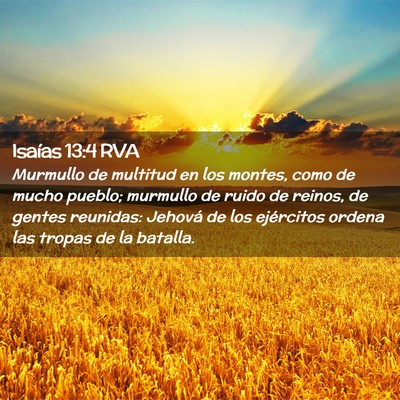 Picture 02 - Isaías 13:4 RVA - Murmullo de multitud en los montes, como de mucho - Bible Verse Picture