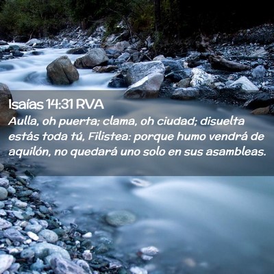 Picture 02 - Isaías 14:31 RVA - Aulla, oh puerta; clama, oh ciudad; disuelta - Bible Verse Picture