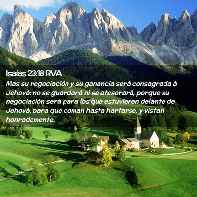 Picture 02 - Isaías 23:18 RVA - Mas su negociación y su ganancia será - Bible Verse Picture