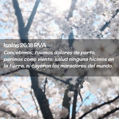 Picture 02 - Isaías 26:18 RVA - Concebimos, tuvimos dolores de parto, parimos - Bible Verse Picture