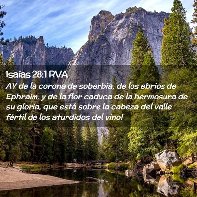 Picture 02 - Isaías 28:1 RVA - AY de la corona de soberbia, de los ebrios de - Bible Verse Picture