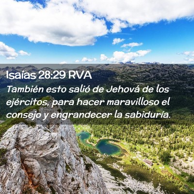 Picture 02 - Isaías 28:29 RVA - También esto salió de Jehová de los - Bible Verse Picture