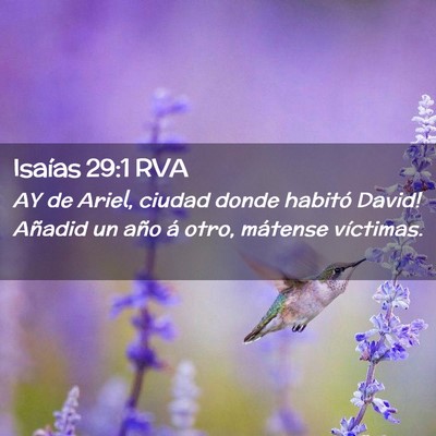 Picture 02 - Isaías 29:1 RVA - AY de Ariel, ciudad donde habitó David! Añadid - Bible Verse Picture