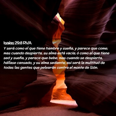 Picture 02 - Isaías 29:8 RVA - Y será como el que tiene hambre y sueña, y - Bible Verse Picture