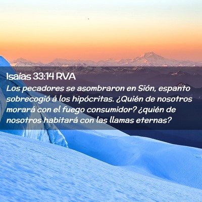 Picture 02 - Isaías 33:14 RVA - Los pecadores se asombraron en Sión, espanto - Bible Verse Picture