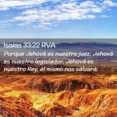 Picture 02 - Isaías 33:22 RVA - Porque Jehová es nuestro juez, Jehová es - Bible Verse Picture