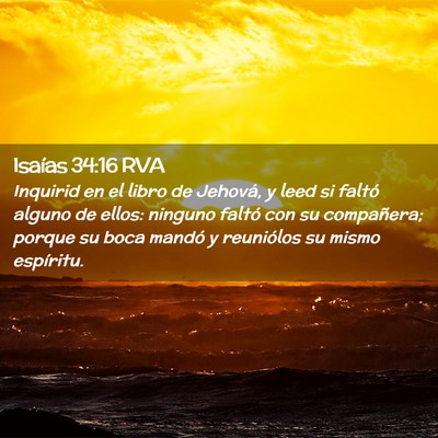 Picture 02 - Isaías 34:16 RVA - Inquirid en el libro de Jehová, y leed si faltó - Bible Verse Picture