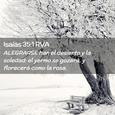 Picture 02 - Isaías 35:1 RVA - ALEGRARSE han el desierto y la soledad: el yermo - Bible Verse Picture