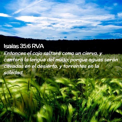 Picture 02 - Isaías 35:6 RVA - Entonces el cojo saltará como un ciervo, y - Bible Verse Picture