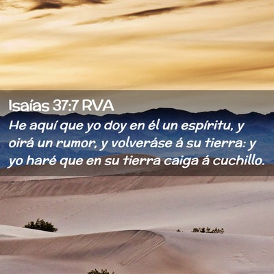 Picture 02 - Isaías 37:7 RVA - He aquí que yo doy en él un espíritu, y oirá - Bible Verse Picture