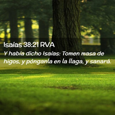 Picture 02 - Isaías 38:21 RVA - Y había dicho Isaías: Tomen masa de higos, y - Bible Verse Picture